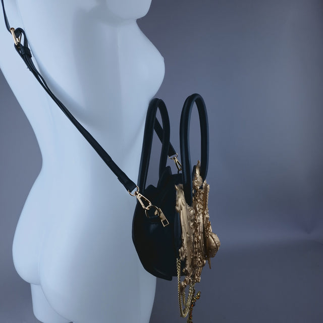 Gold Filigree Heart Shaped Handbag