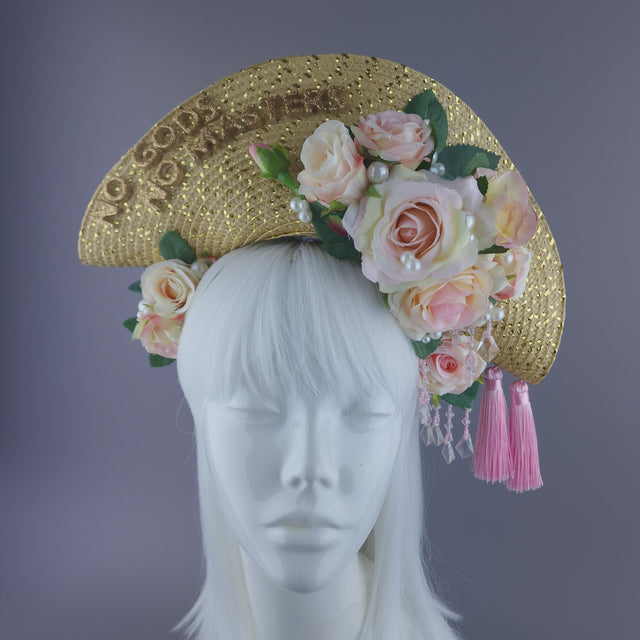 "No Gods, No Masters" Feminist Revolution Rose & Pearl Hat