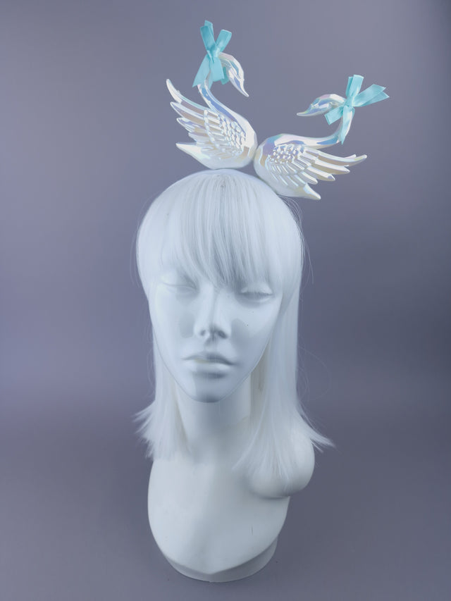 Iridescent Swans Headdress