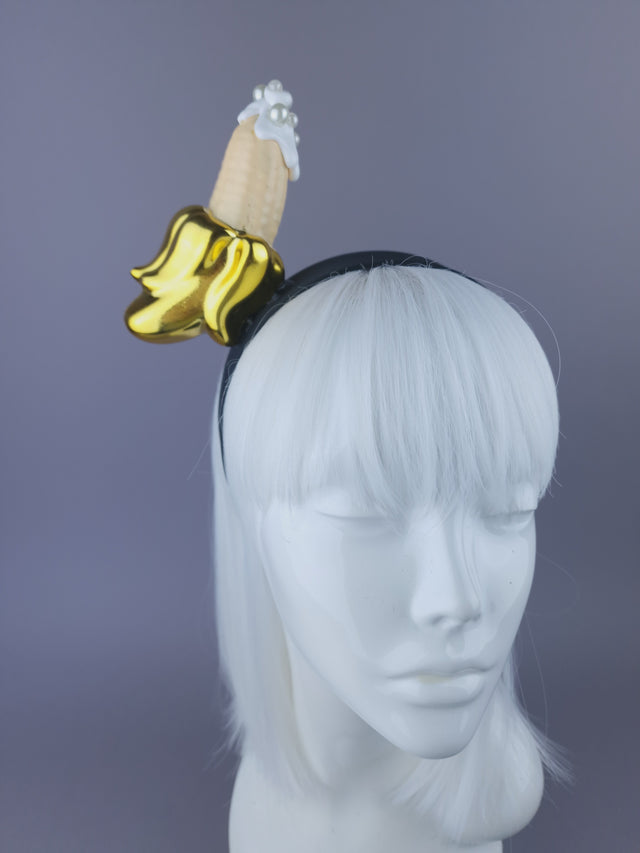 "Filthy Cute" Banana & Cream Headpiece