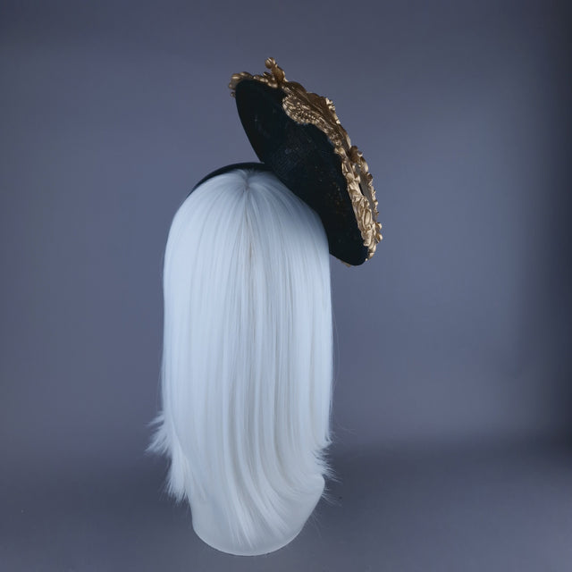 "Ataullah" Gold Filigree & Cherub Fascinator Hat