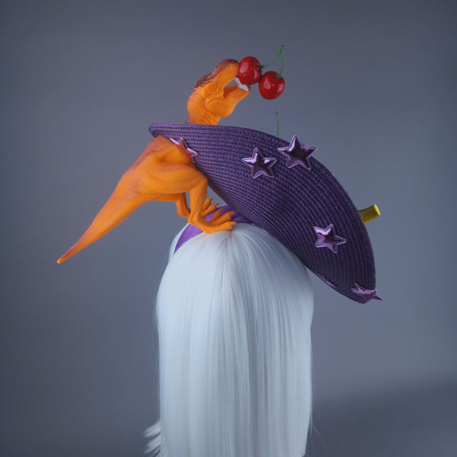 "T-RexX" Colourful Fruit & Dinosaur Fascinator Hat