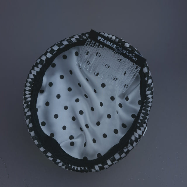 Pearls & Swine: Wimbledon Fascinator Tennis Balls Hat - Strawberries & Cream