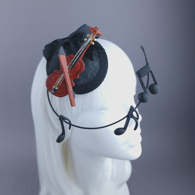 "Amati" Violin & Musical Notes Mini Fascinator