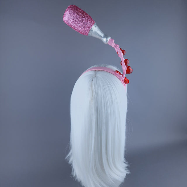 "Champers" Champagne Valentines Headpiece