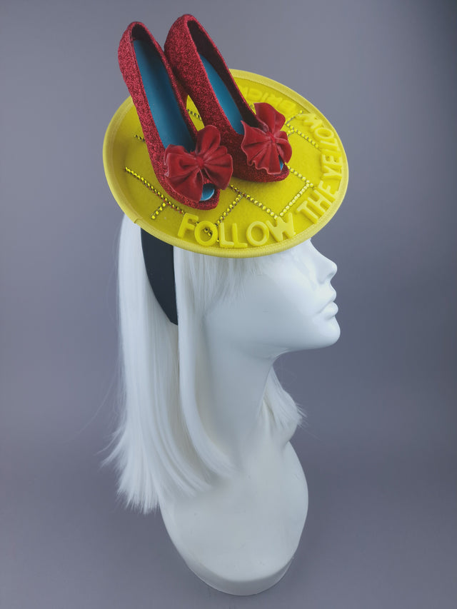 Pearls & Swine: Wizard of Oz, Ruby Slippers Fascinator Hat "Dorothy"
