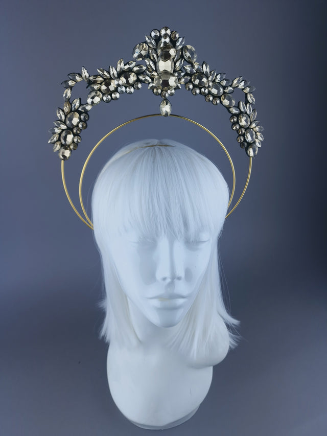 Pearls & Swine: Gold Jewel Halo Headdress