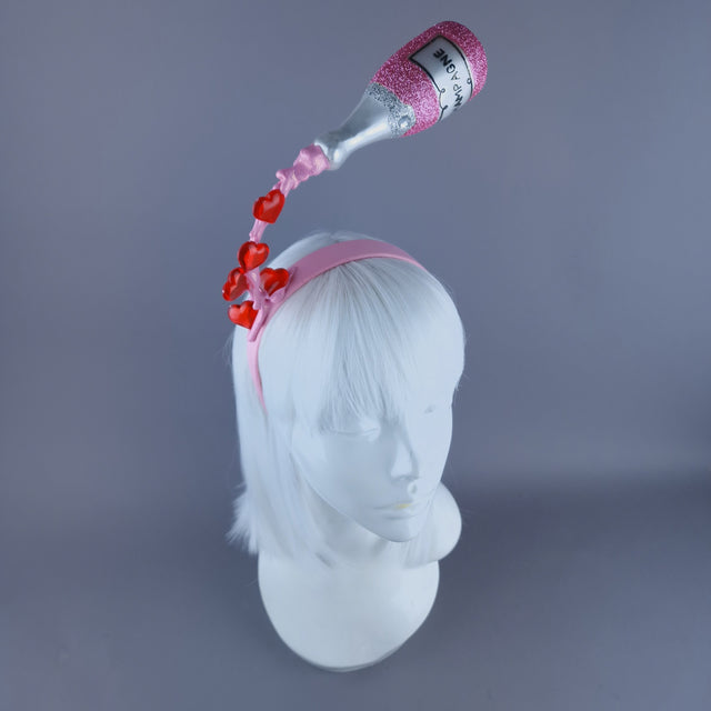 "Champers" Champagne Valentines Headpiece