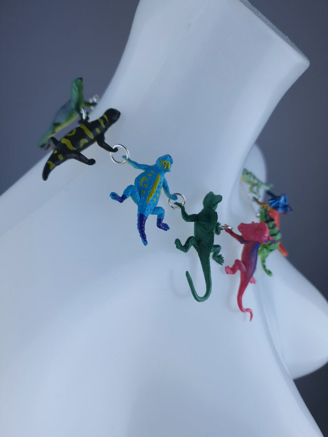 Colourful Small Lizard Gecko Neckpiece