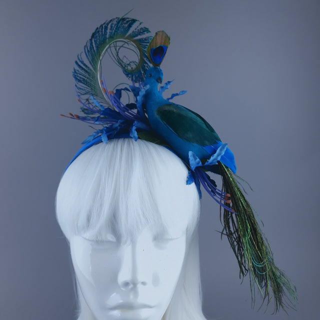 "Preen" Peacock & Flower Headdress