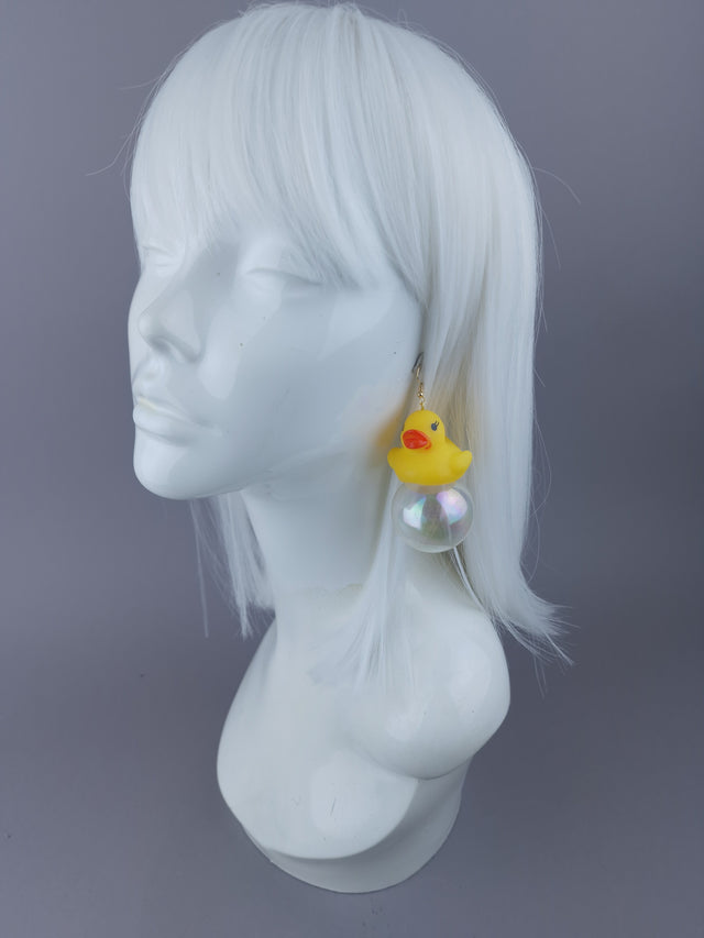 Duck & Bubble Earrings Jewellery