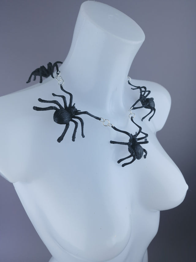 Black Spiders Necklace