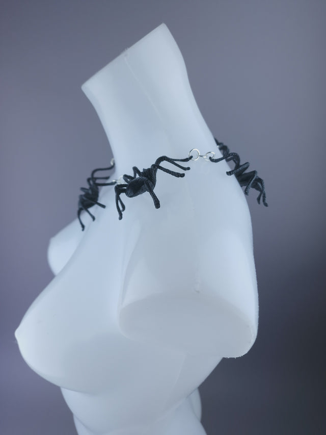 Black Spiders Necklace
