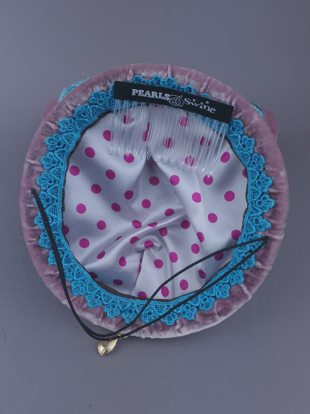 Pearls & Swine: Pink & Blue Bunny Rabbit Ear Fascinator Hat
