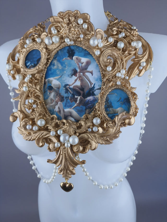 "Sabbath" Gold Filigree & Pearl Cherub Body Jewellery Harness