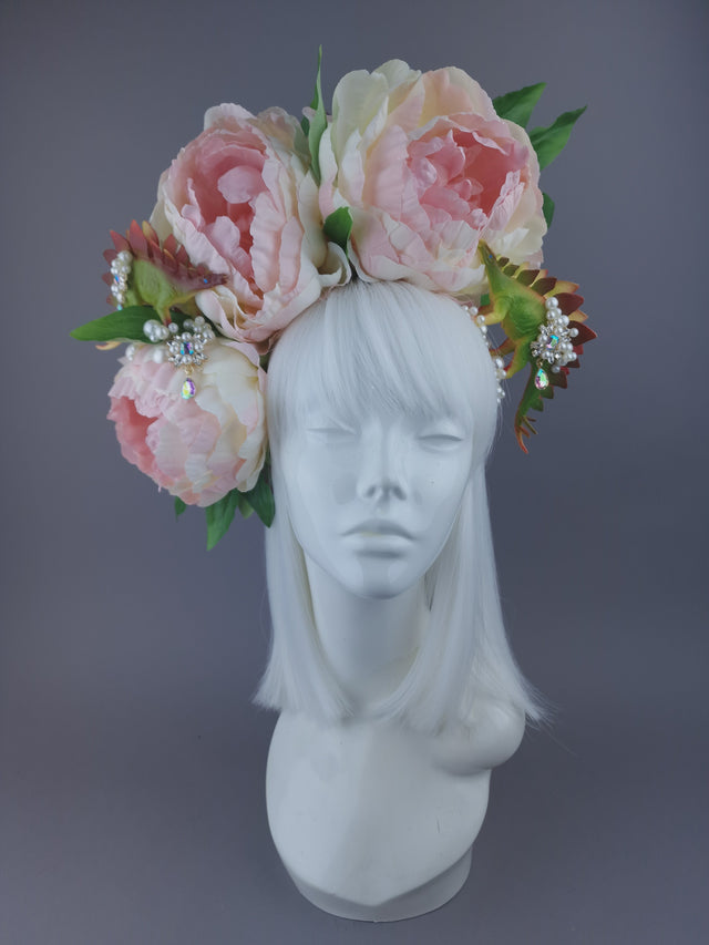 Pearls & Swine: Headdress Dinosaur, Pearl & Peony