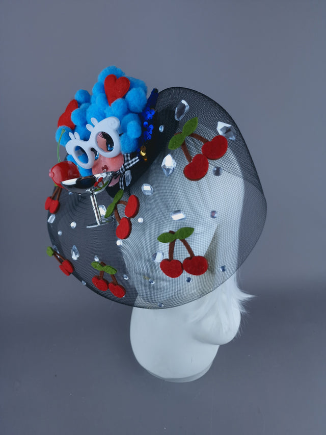 "Tipple" Dollface Fascinator Hat with Veil