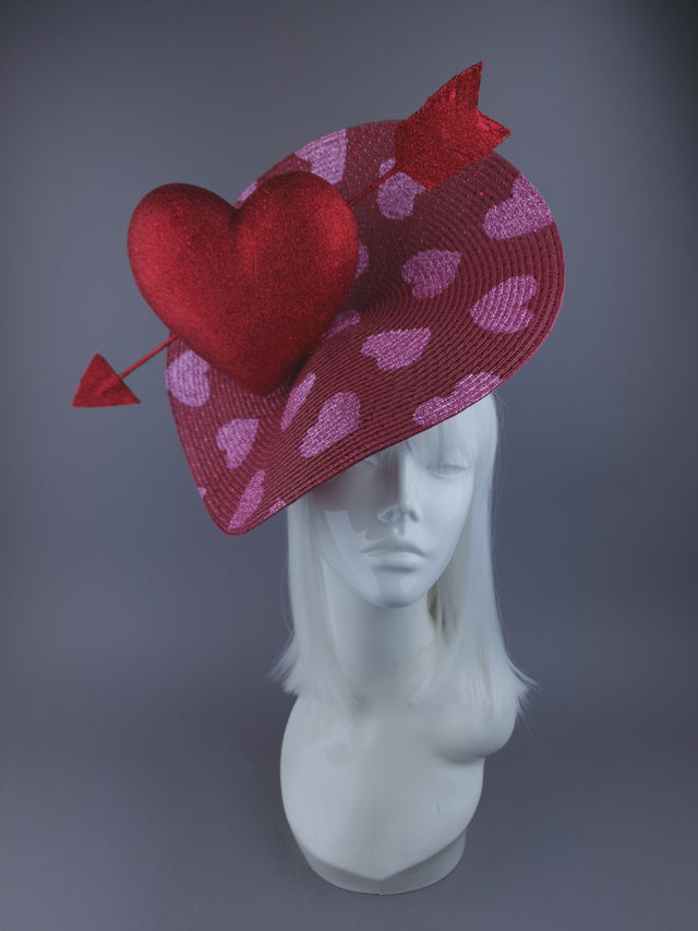 Pearls & Swine: Hat Red & Pink Heart