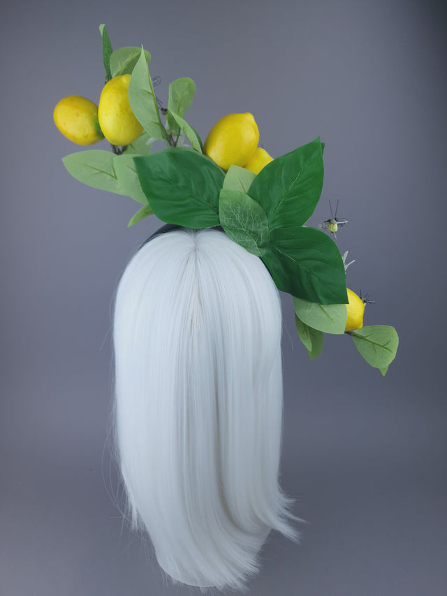 Yellow Lemons & Bees Headpiece "Joy"