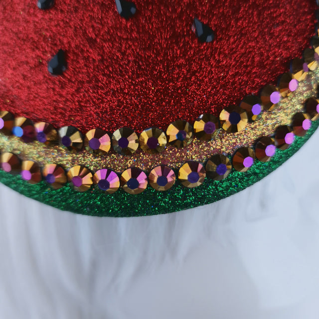 "Peace" Glitter Watermelon Fascinator Hat (Charity)