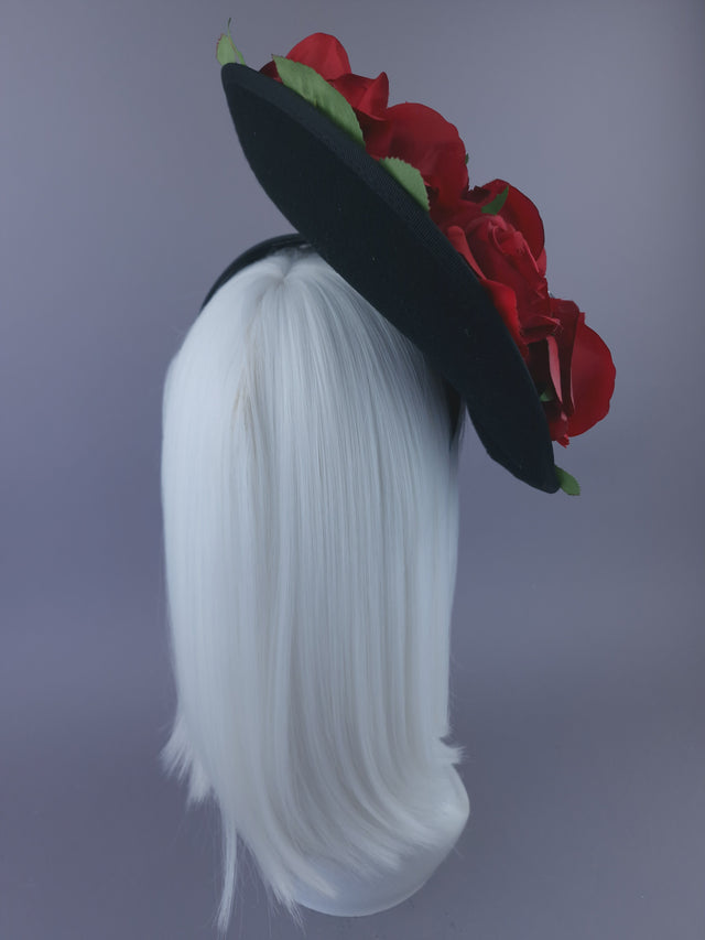 Pearls & Swine: Statement Red Rose Snake Hat