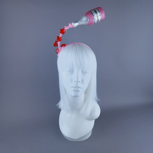 "Champers" Champagne Valentines Headpiece