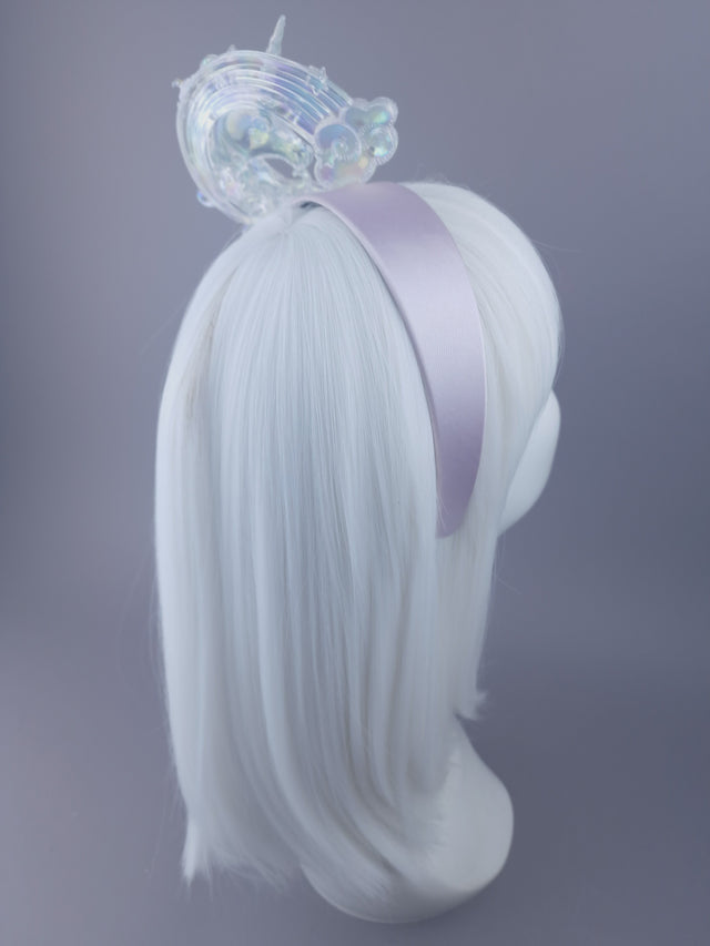 "Lunara" Iridescent Unicorn & Rainbow Headpiece