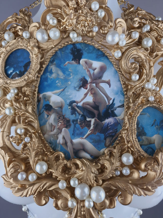 "Sabbath" Gold Filigree & Pearl Cherub Body Jewellery Harness