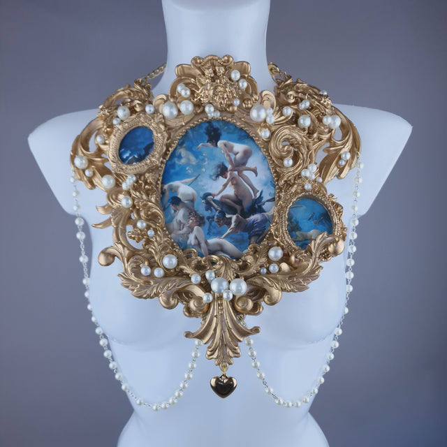 "Sabbath" Gold Filigree & Pearl Cherub Body Jewellery Harness