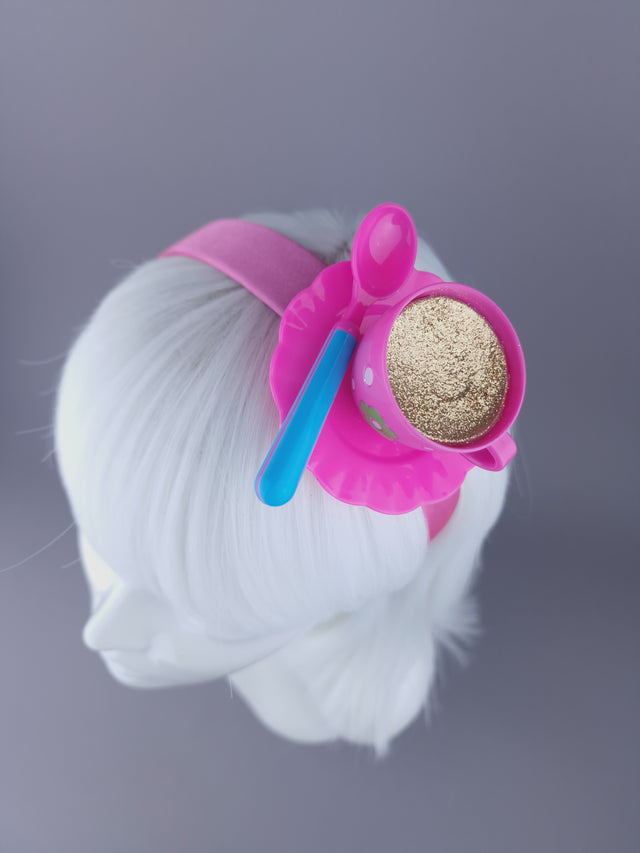 Pink Teacup Headpiece