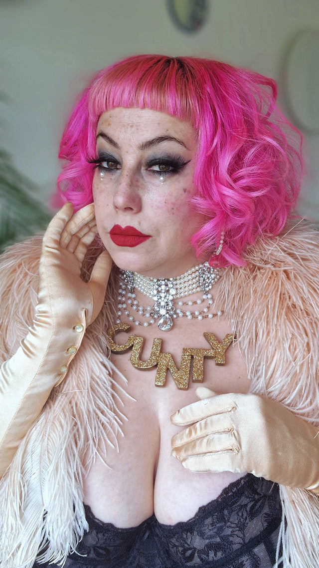 "Rude" A Nery Naughty Pearl Necklace Jewellery