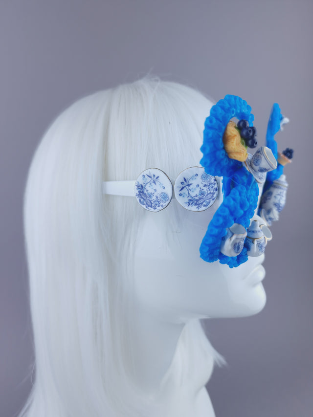 Pearls & Swine: Blue Tentacle, Tea & Cake Sunglasses "Seaparty"