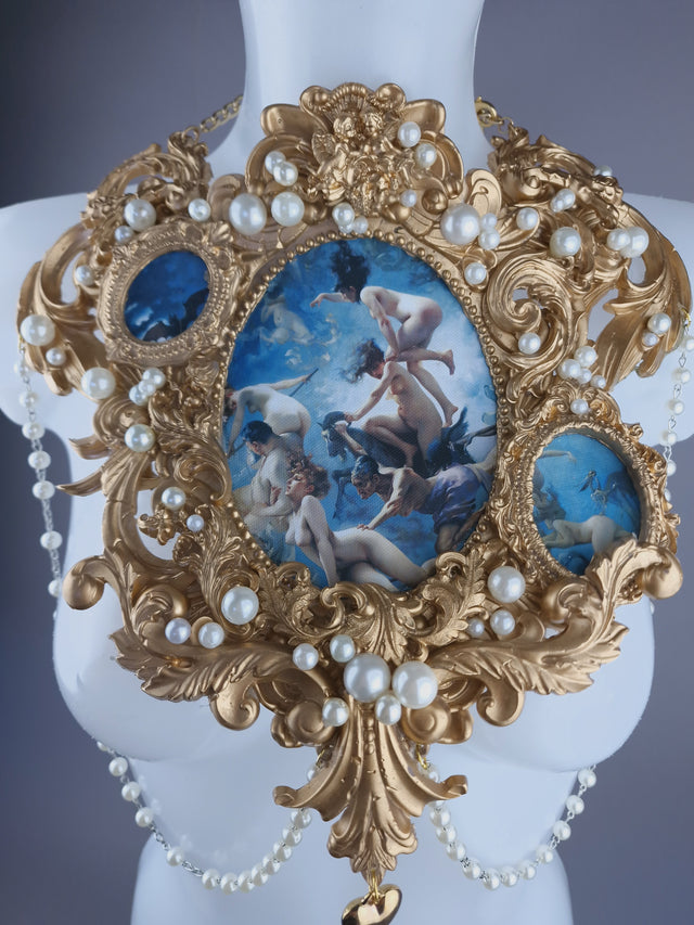 "Sabbath" Gold Filigree & Pearl Cherub Body Jewellery Harness