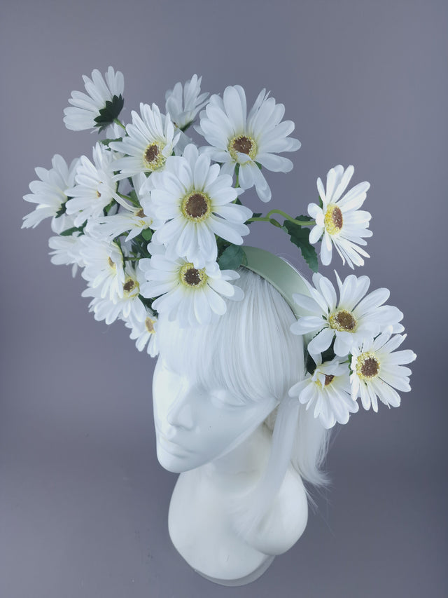 Large White Daisy Headpiece
