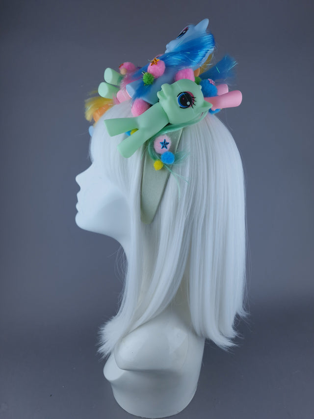 "Poni" Colourful Pony Vintage-Style Fascinator Hat