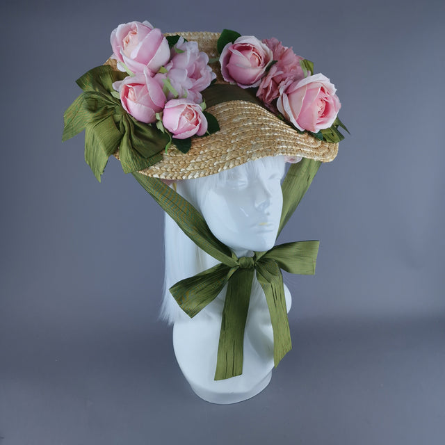 "Bridgerton" Pink Rose Hat