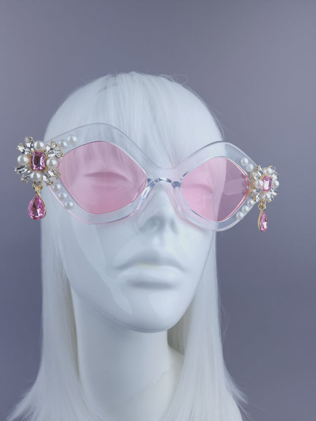 Pearls & Swine: Pink & Jewel Sunglasses - LIMITED EDITION