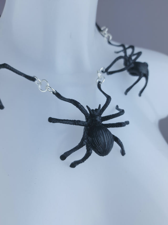 Black Spiders Necklace