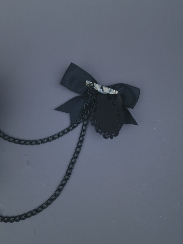 Black Ear Dollface Necklace Brooch Jewellery