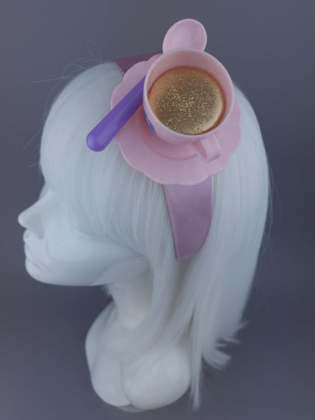 Pearls & Swine Headpiece Pink Teacup