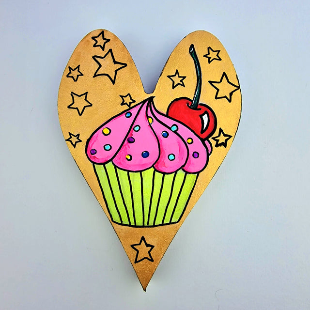 Bink Neptune: Original Cupcake Painting "Bite Me"