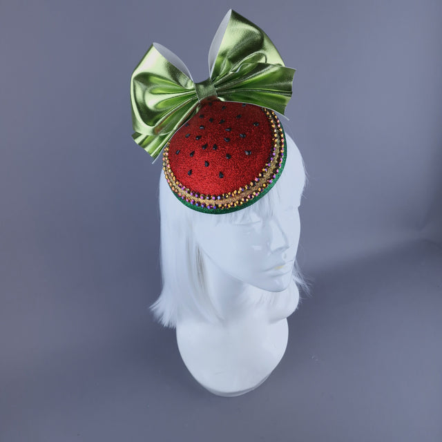 "Peace" Glitter Watermelon Fascinator Hat (Charity)