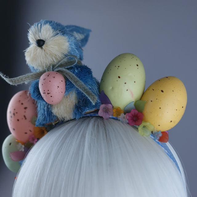 "Easter Bun-net" Blue Bunny Rabbit Headdress