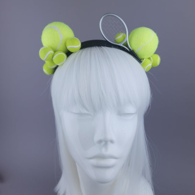 Pearls & Swine: Wimbledon Headpiece Tennis Racket & Balls