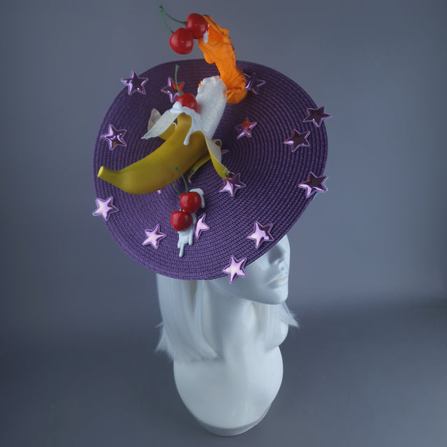 "T-RexX" Colourful Fruit & Dinosaur Fascinator Hat