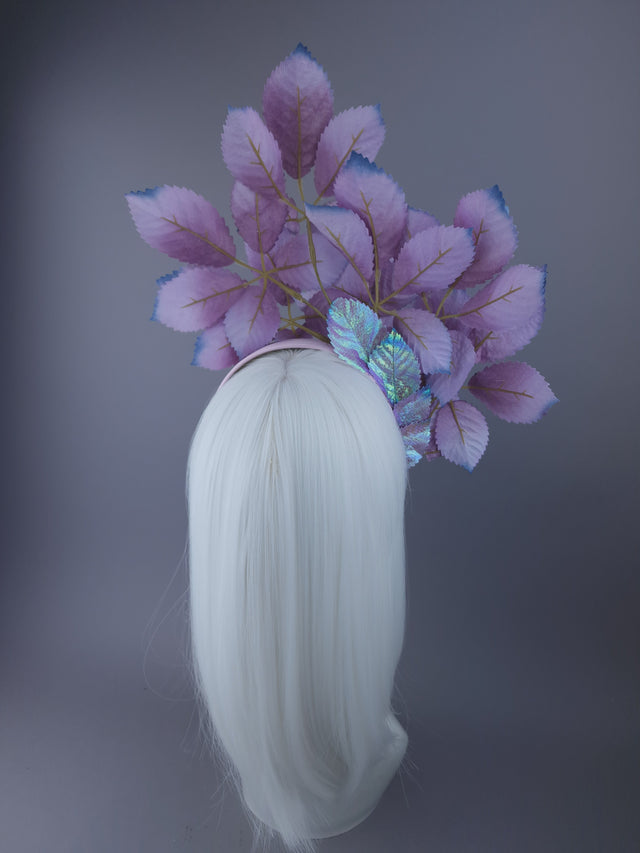 Pink/Purple/Blue Iridescent Leaf Headdress