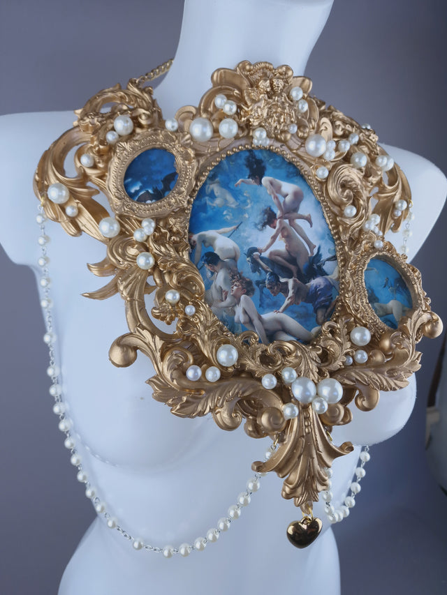 "Sabbath" Gold Filigree & Pearl Cherub Body Jewellery Harness