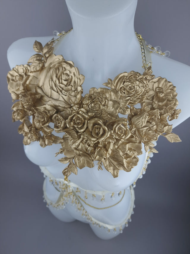 "Rose du Ciel" Gold Harness Body Jewellery.