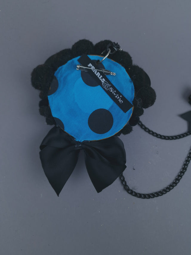 Black Ear Dollface Necklace Brooch Jewellery