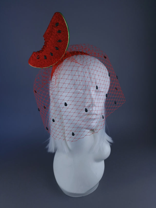"Not In My Name" Watermelon Veil Headpiece